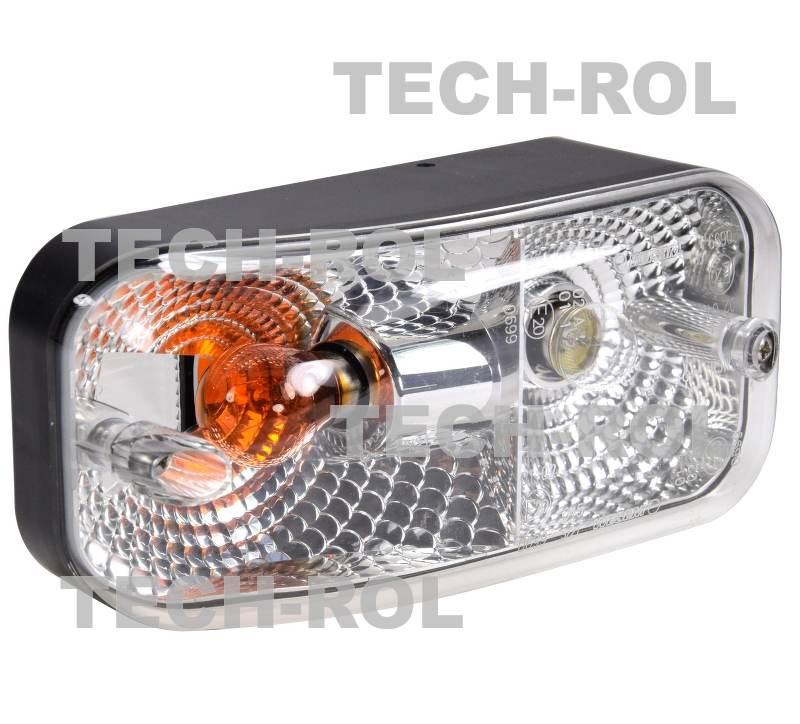 Lampa zespolona przednia lewa kierunkowskaz pozycja 12V 24V 162mm 77mm