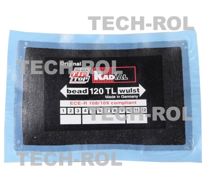 Łatka do opon bezdętkowych radialnych 120TL 80 mm x 125 mm 502-1207