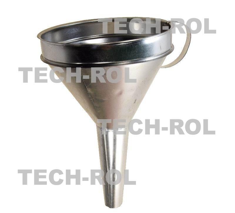 Lejek do paliwa metalowy prosty z uchwytem średnica wlewu 170 mm LEJ003