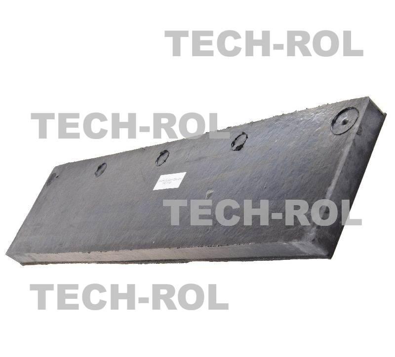 Lemiesz gumowy do pługa śnieżnego zbrojony 735mm/175mm/30mm ResGum