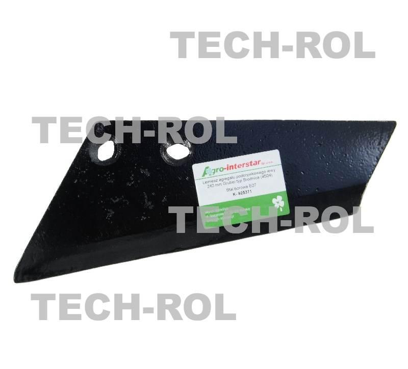 Lemieszyk lewy uniwersalny 240 mm stal borowa typ Brodnica Agregat