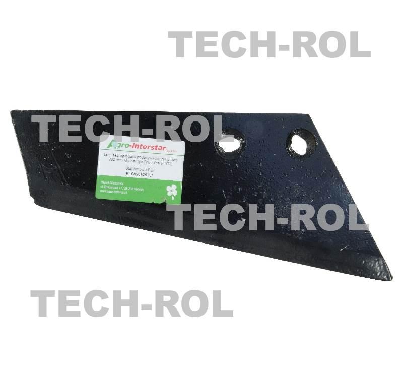 Lemieszyk prawy uniwersalny 260 mm stal borowa typ Brodnica Agregat