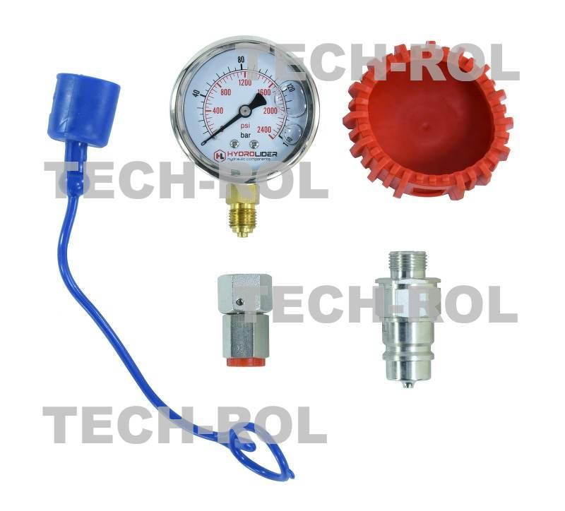 Manometr glicerynowy 0-160 bar fi-63 mm z szybkozłączem wtyczką Euro