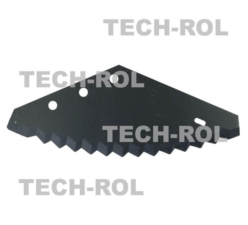 Nóż do paszowozu 560x215x5 uniwersalny średnica otworu 21,5 mm stal