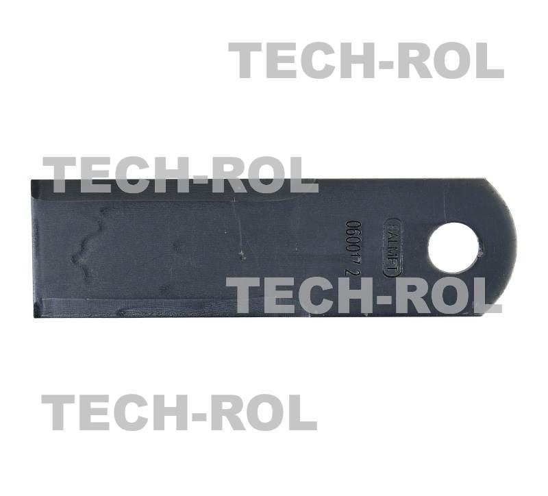 Nóż rozdrabniacza sieczkarni ruchomy gładki 170x50x3mm otwór Q-18mm