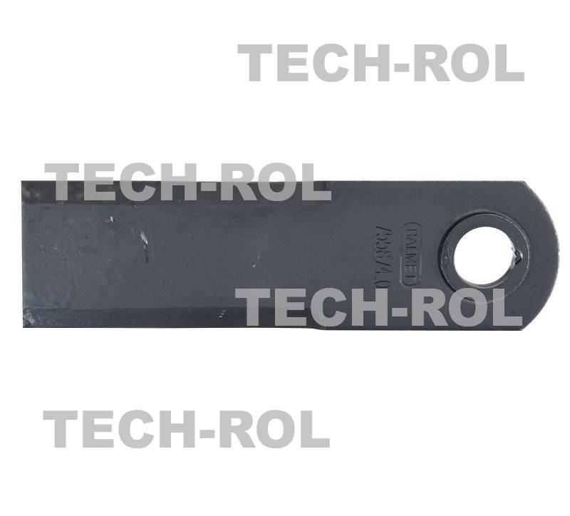 Nóż rozdrabniacza sieczkarni ruchomy gładki 175x50x4mm otwór 20mm z