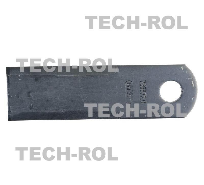 Nóż rozdrabniacza sieczkarni ruchomy gładki 175x50x4mm otwór 20mm Claas