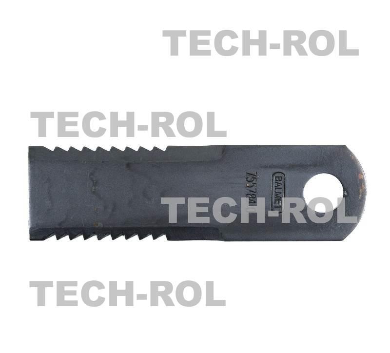 Nóż rozdrabniacza sieczkarni ruchomy zębaty 175x50x4mm otwór 20mm Claas