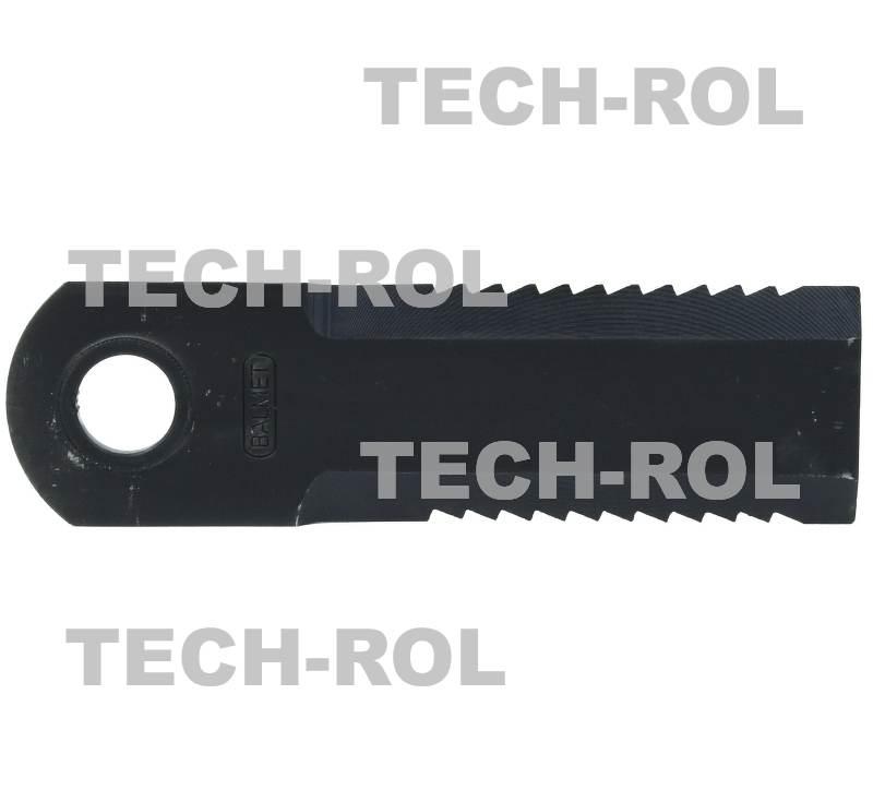 Nóż rozdrabniacza sieczkarni ruchomy zębaty 175x50x4,5 otwór 20mm z