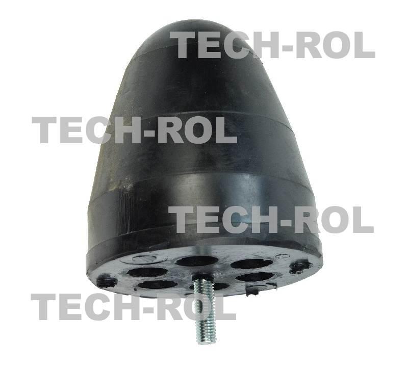 Odbój gumowy stożkowy ze śrubą M12 wysokość 155 mm średnica 130 mm