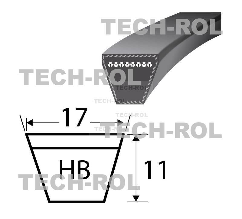 Pasek klinowy żółty HB-1450 HB-1450 Stomil Sanok z