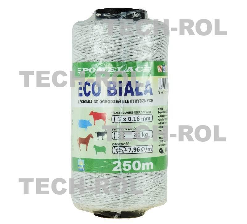 Plecionka ogrodzeniowa przewodniki 3x0,16 mm długość 250 metrów biała