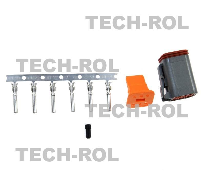 Przeciwzłącze elektryczne lampy 6-pinowe typ Deutsch DT06-6S A.07131.02