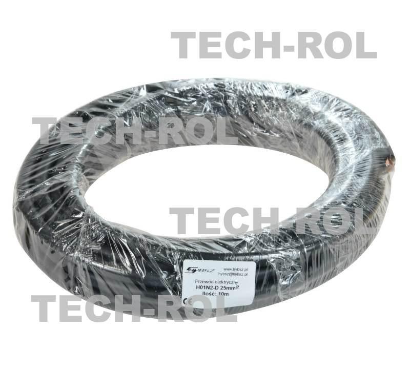 Przewód elektryczny 1-żyłowy typu H01N2-D o przekroju 1 x 25 mm21