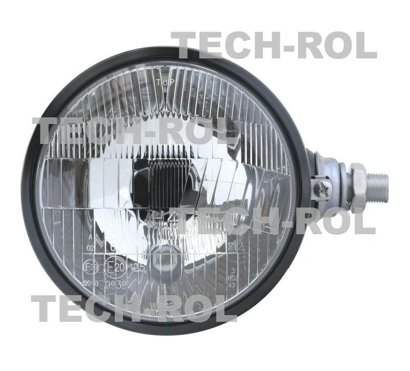 Reflektor przedni prawy metalowy H4 12V 24V światła mijania drogowe