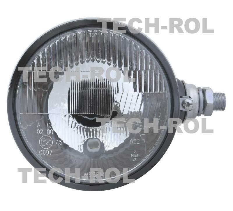 Reflektor przedni prawy metalowy R2 12V 24V światła mijania drogowe