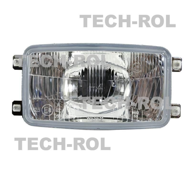 Reflektor przedni uniwersalny H4 12V 24V światła mijania drogowe 156 mm