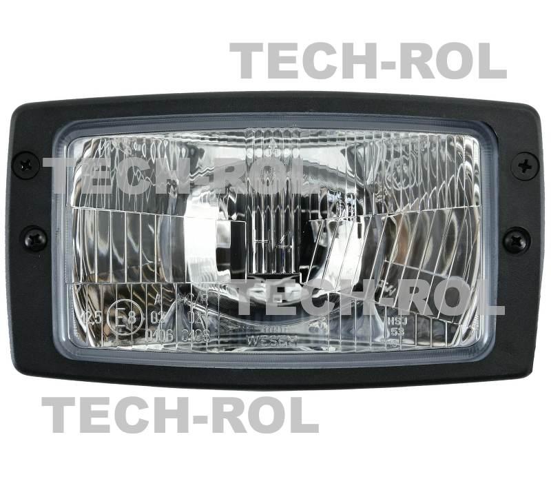 Reflektor przedni uniwersalny,H4,12V/24V,światła mijania,drogowe,184 mm