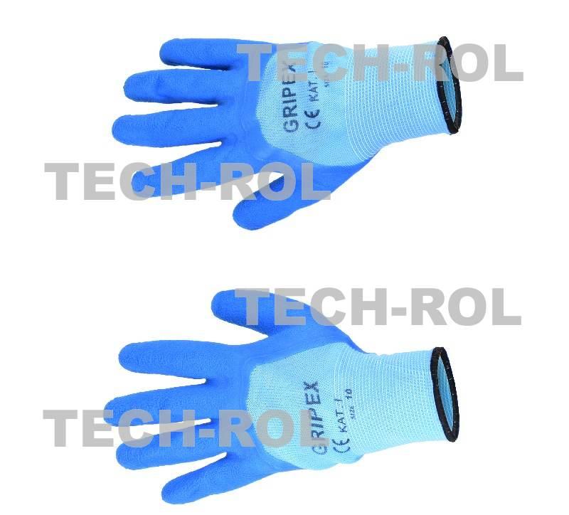 Rękawice Fancy Grip nylonowe pokryte pianką lateksową rozmiar 10 12szt