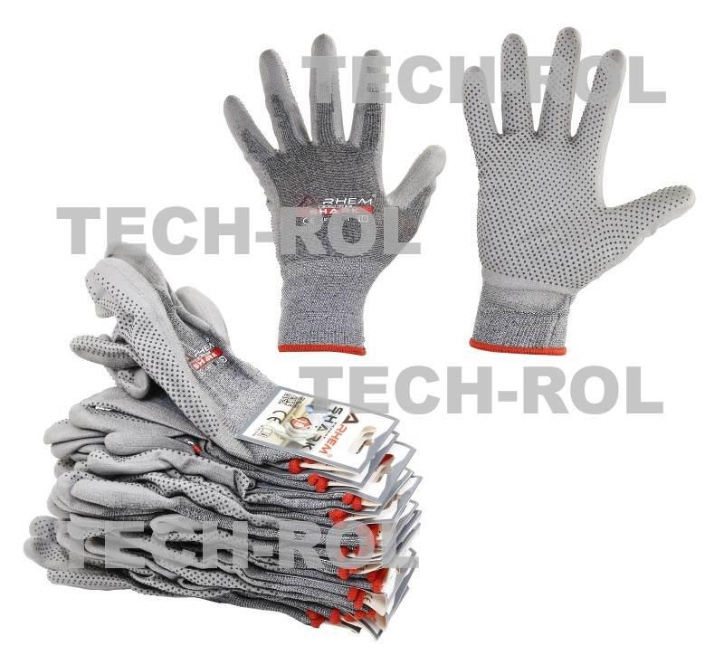 Rękawice robocze powlekane poliuretanem nakrapiane PVC Expert SHARX