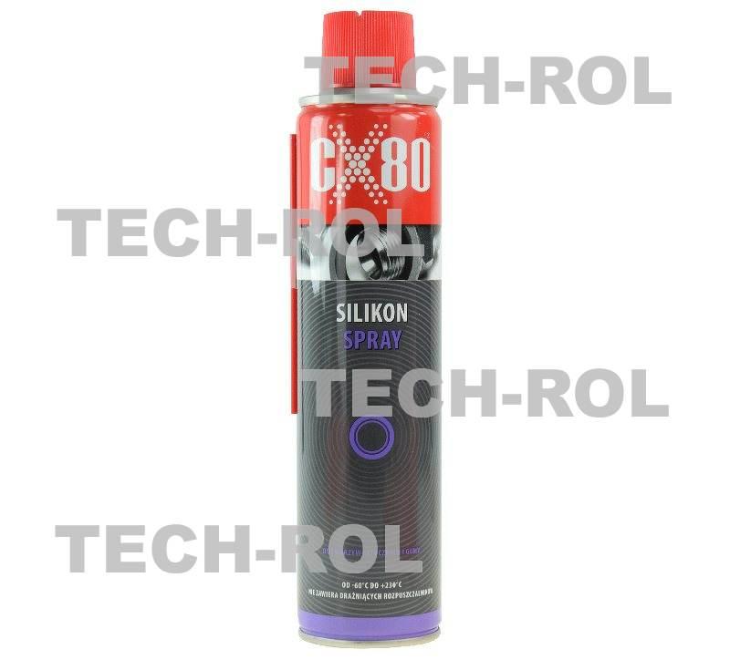 Silikon uniwersalny bezbarwny w spray do tworzyw sztucznych i gumy 300ml.