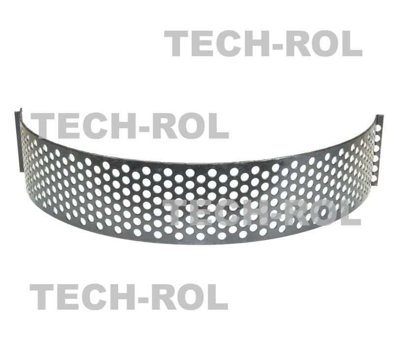 Sito oczkowe fi-10 mm 725x105x2,5 mm pasuje do: Rozdrabniacz bijakowy RBJ