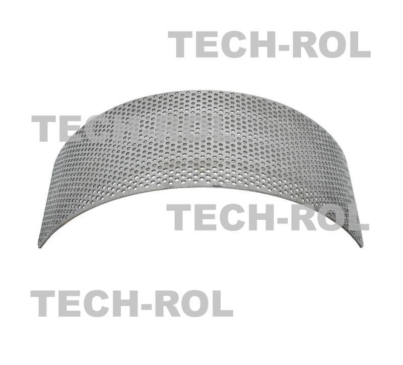 Sito oczkowe fi-4,0 mm 395x135x1,8 mm pasuje do: Rozdrabniacz bijakowy BĄK