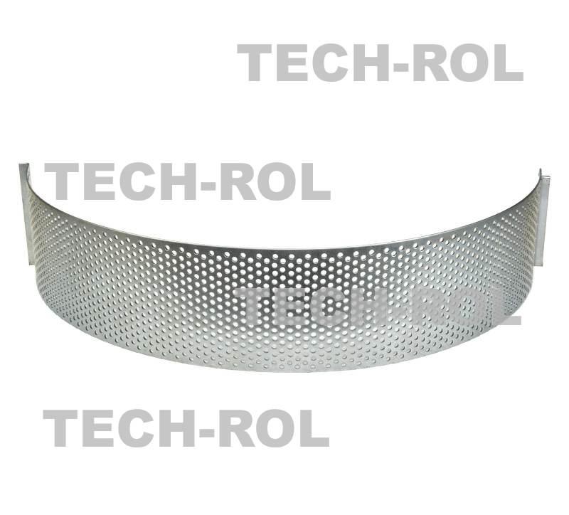 Sito oczkowe fi-4,0 mm 725x105x1,8 mm pasuje do: Rozdrabniacz bijakowy