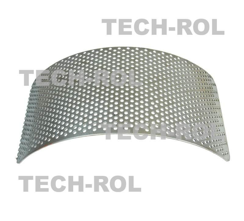 Sito oczkowe fi-4,0 mm 300x135x1,8 mm pasuje do: Rozdrabniacz bijakowy BĄK