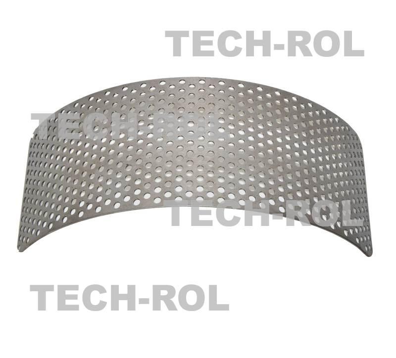 Sito oczkowe fi-6,0 mm 395x135x1,8 mm pasuje do: Rozdrabniacz bijakowy BĄK