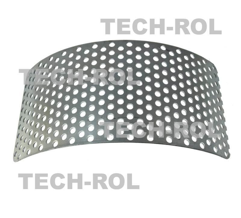 Sito oczkowe fi-7,0 mm 300x135x1,8 mm pasuje do: Rozdrabniacz bijakowy BĄK