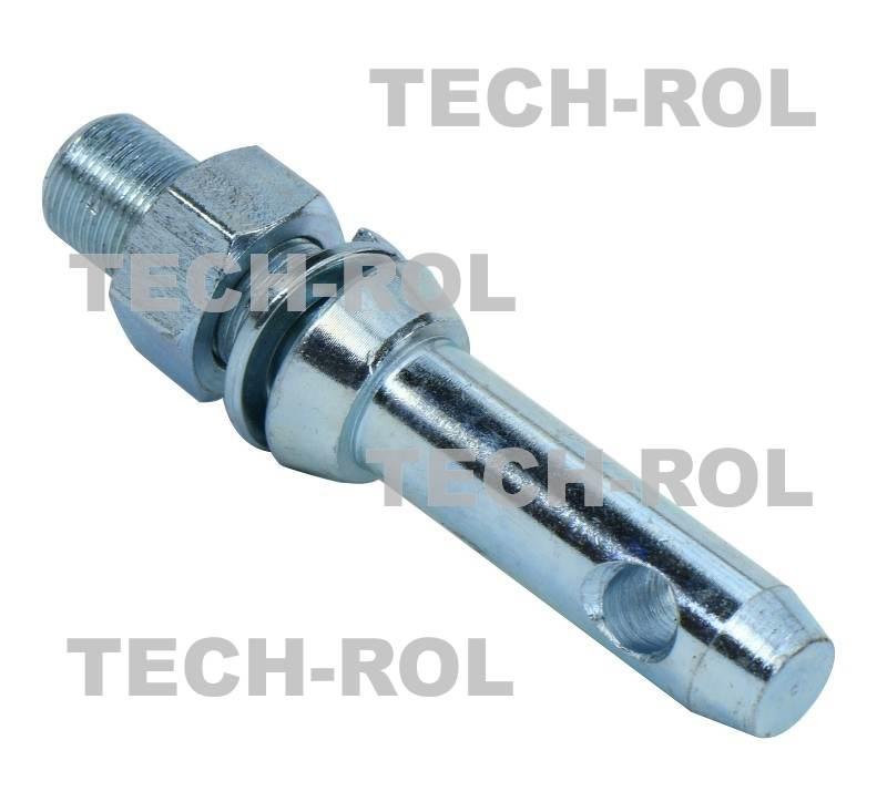 Sworzeń łącznika dolnego fi-22 mm L-137 mm gwint M22x1,5 kat1