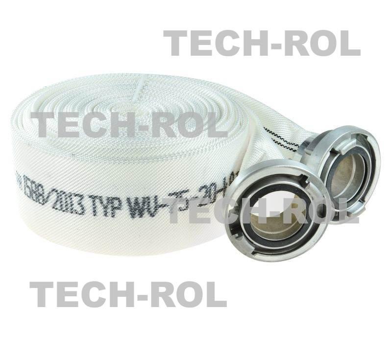 Wąż do motopompy poliestrowy kompletny z końcówkami fi-75mm 20 metrów