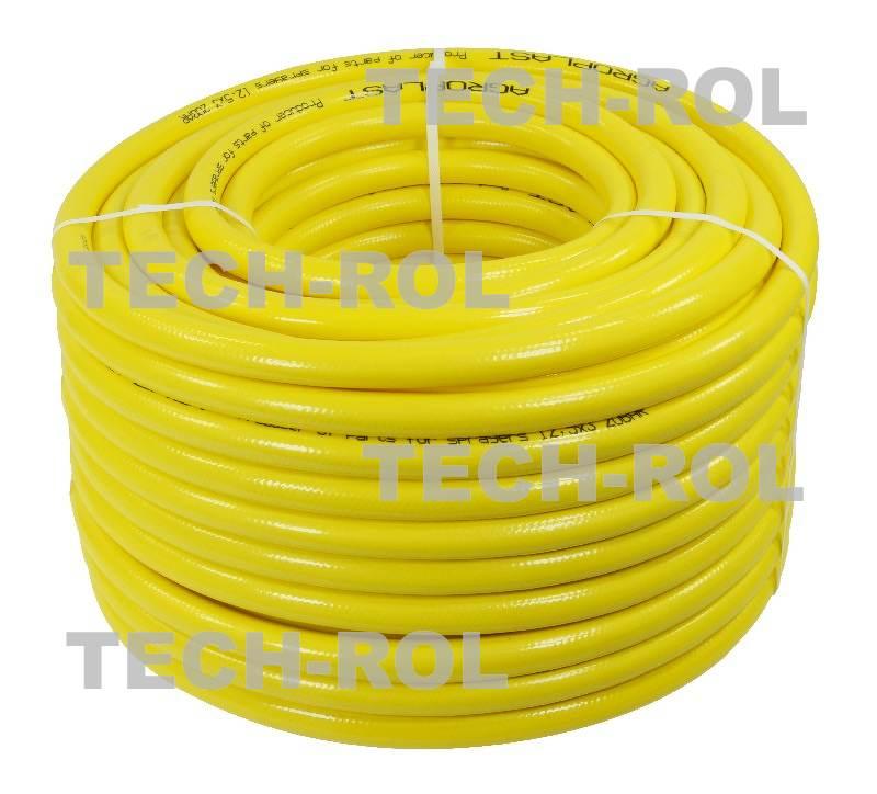 Wąż techniczny żółty fi-12,5x3mm 20 bar opakowanie 50 metrów do