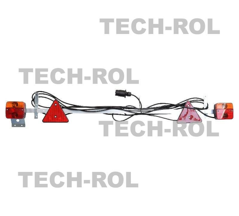 Zestaw lamp tylnych na listwie przewód o długości 7,2 m 12V z wtyczką 7
