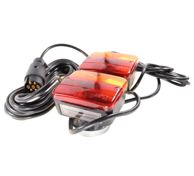 Zestaw lamp tylnych na magnes przewód o długości 7,2 m 12V z wtyczką 7