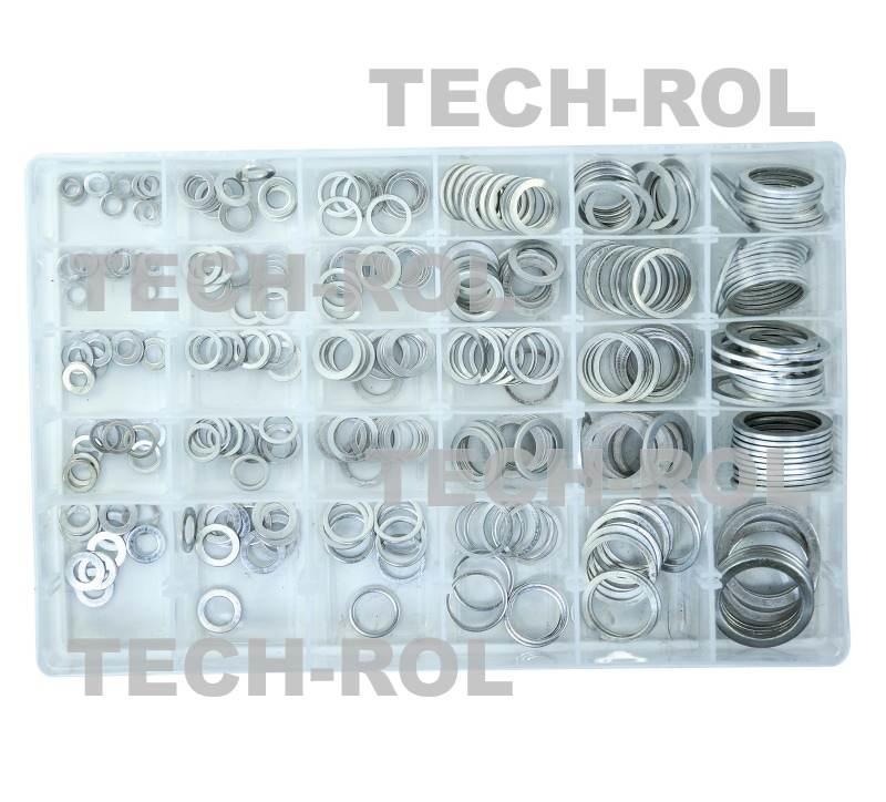 Zestaw podkładek aluminiowych MIX 30 rozmiarów 300 elementów YT-06865