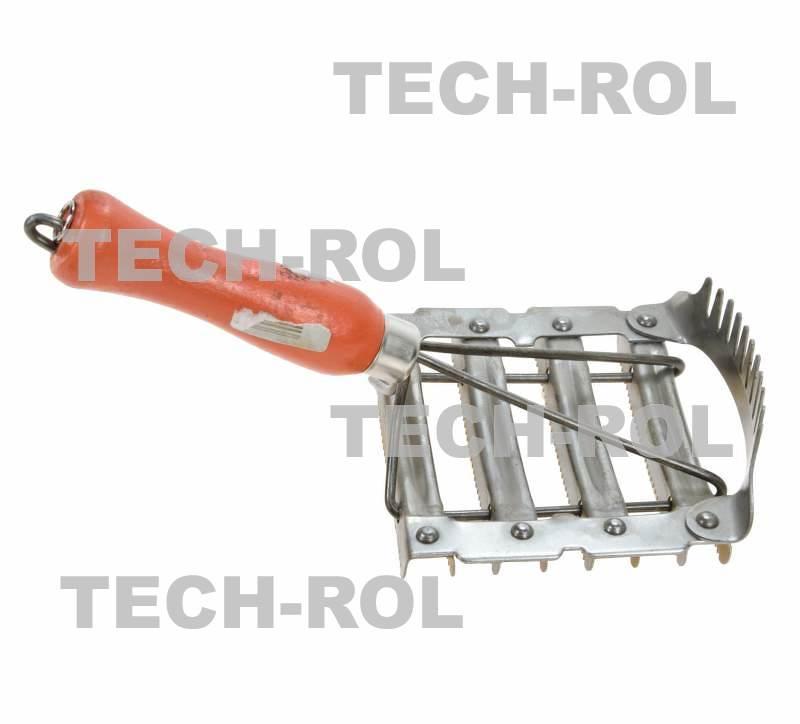 Zgrzebło metalowe z grzebieniem Adlus 12x12,5cm 01-3408 CanAgri