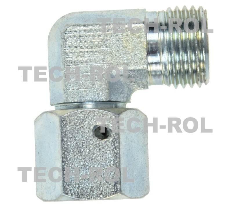 Złącze hydrauliczne kątowe gwint metryczny 1,5x1,5 AB16x16 APARTS 2szt