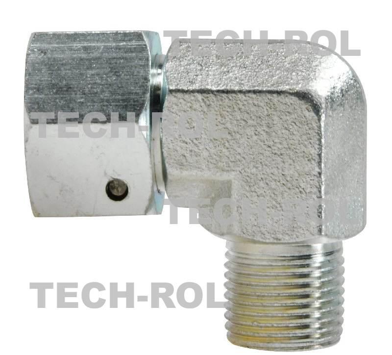 Złącze hydrauliczne kątowe gwint metryczny 1,5x1,5 AB22x18 APARTS 2szt