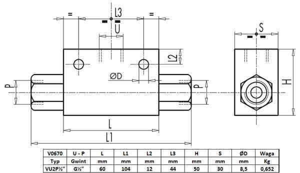 Zawór alternatywny 1/2" przepustowość 70l - zdjęcie 2