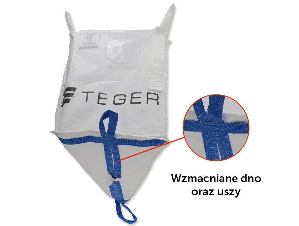 Worek big bag 1500kg wzmocniony90 x 90 x 904 uchwyty 2 wzmocnione doszyte d - zdjęcie 2