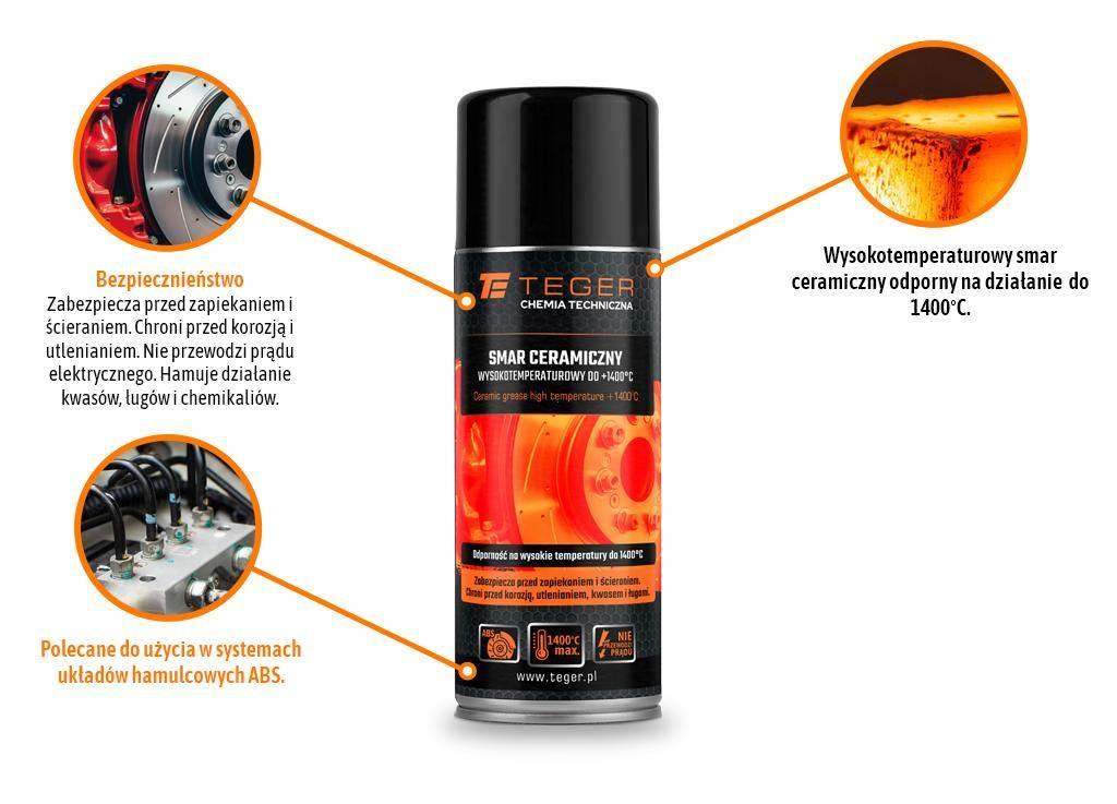 Smar ceramiczny wysokotemperaturowy do 1400°c 400ml teger - zdjęcie 2