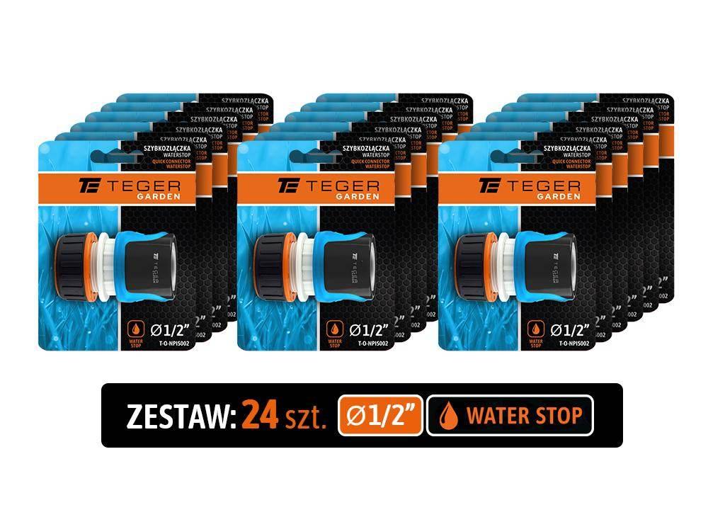 Szybkozłączka 1/2" z waterstop sprzedawane po 24 teger