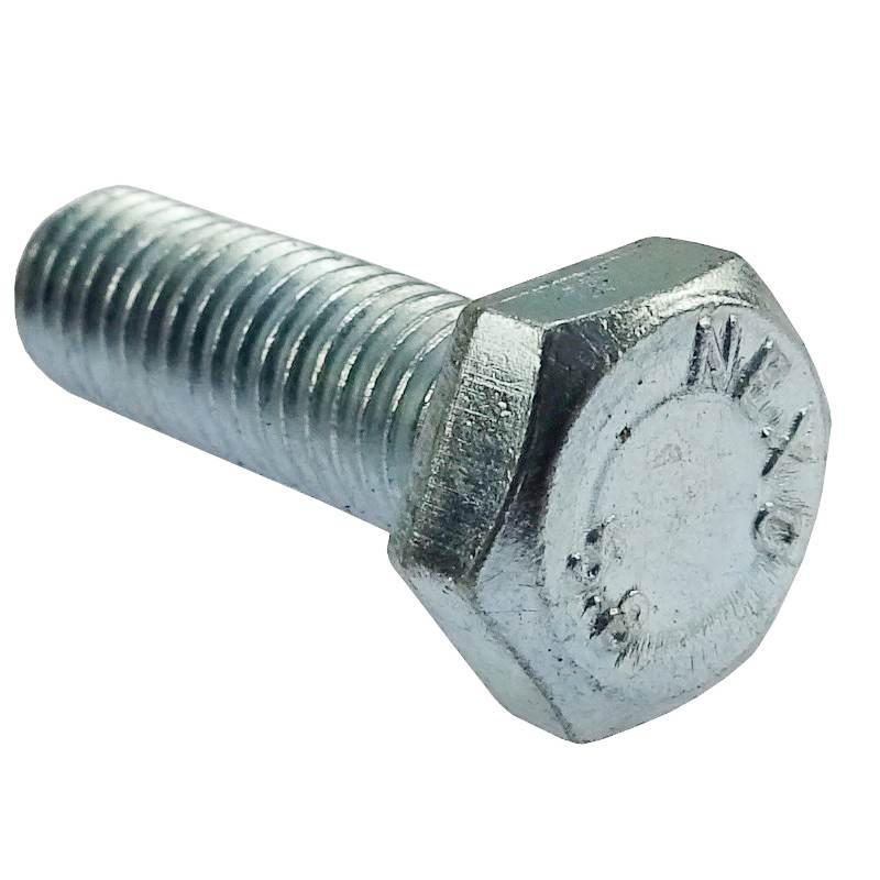 Śruba Z Łbem 6-Kątnym Pełny Gwint M8x25 Kl.5.8 Din933 Ocynk Biały - zdjęcie 3