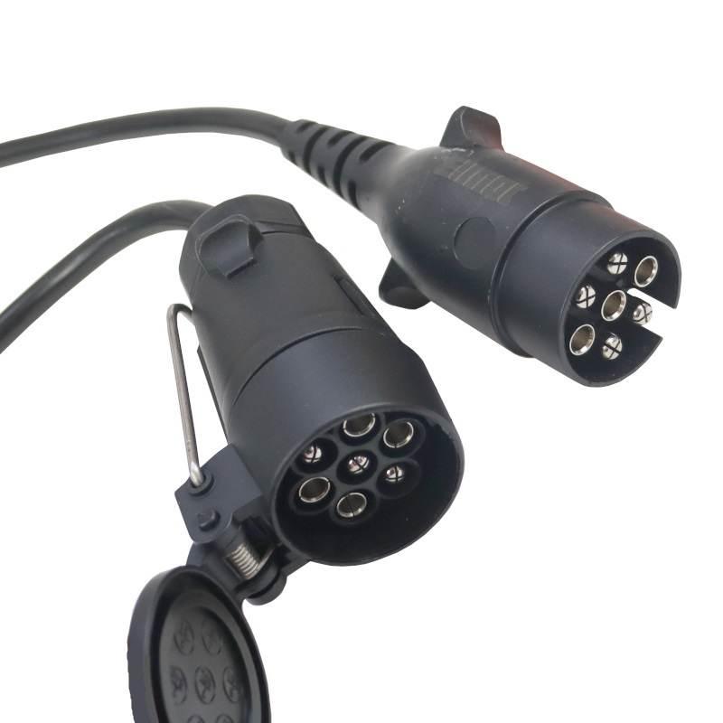 Przewód Kabel Podłączeniowy Wtyczka Obtrysk Gniazdo 7 Gniazdo Podwieszane - zdjęcie 3