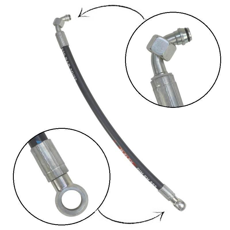 Przewód Hydrauliczny Dn10 330 Bar Kolano Dkol 90 Dn10 M18x1.5 12l Oczko - zdjęcie 2