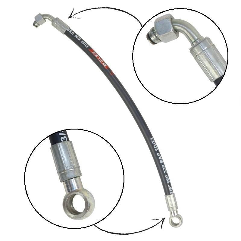 Przewód Hydrauliczny Dn10 330 Bar Kolano Dkol 90 Dn10 M18x1.5 12l Oczko - zdjęcie 2