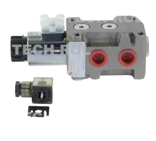 Elektrozawór dzielnik hydrauliczny 50L przyłącze z boku zasilanie 12V