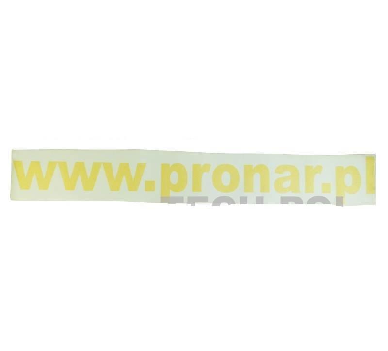 Emblemat naklejka żółta logo www.pronar.pl 302-610-000254 Pronar